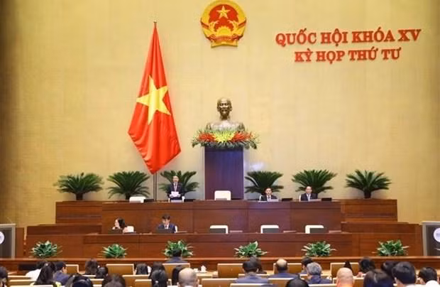 Lors de la 4e session de l'Assemblée nationale. Photo : VNA.