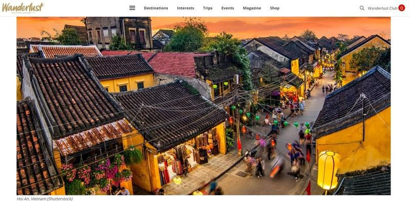 L’image de l’ancienne ville de Hôi An publié sur le magazine de voyage Wanderlust. Photo : NDEL.