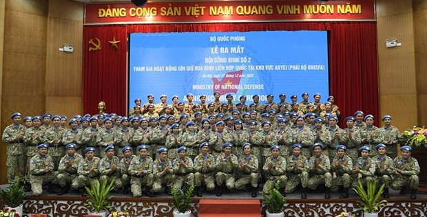 Les membres de léquipe du génie n°2. Photo : qdnd.vn