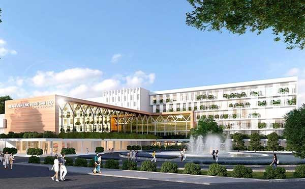 Panorama du projet d’Hôpital d'oncologie de Cân Tho. Photo : baocantho.com.vn