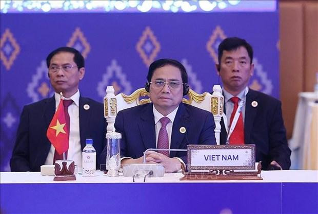 Le Premier ministre Pham Minh Chinh au 41e Sommet de l'ASEAN. Photo : VNA.