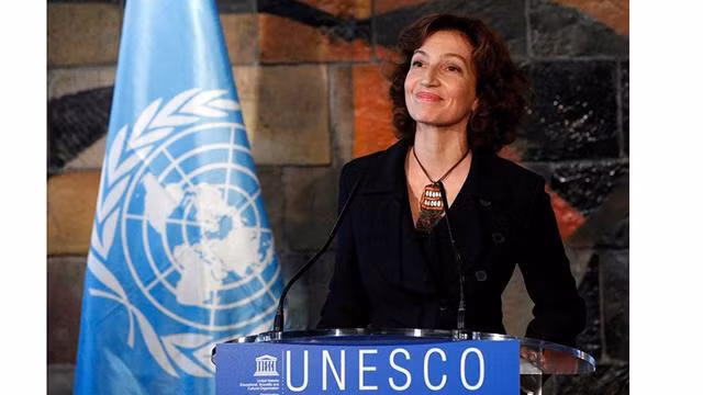 La directrice générale de l'UNESCO, Audrey Azoulay. Photo : AP.