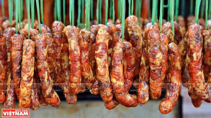 La saucisse fumée de Cao Bang. Photo : VNP