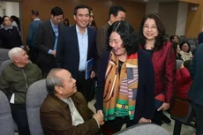 La présidente du CC du Front de la Patrie du Vietnam, Bui Thi Minh Hoai. Photo : VNA.