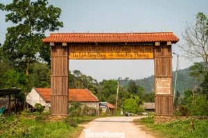 Le village de tourisme communautaire de Khe Phuong, Ky Thuong est niché au cœur de la forêt montagneuse. Photo: tienphong.vn