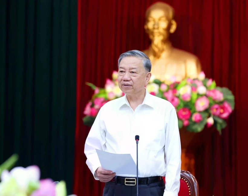 Le secrétaire général du Parti communiste du Vietnam, To Lam. Photo : VNA.