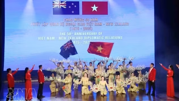 Célébration du 50e anniversaire de l'établissement des relations diplomatiques entre le VIetnam et la Nouvelle-Zélande à Hô Chi Minh-Ville. Photo : VNA.