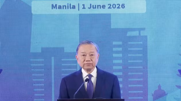 Le secrétaire général du Parti communiste du Vietnam et président de la République, To Lam, s'exprime lors du forum. Photo : VNA.