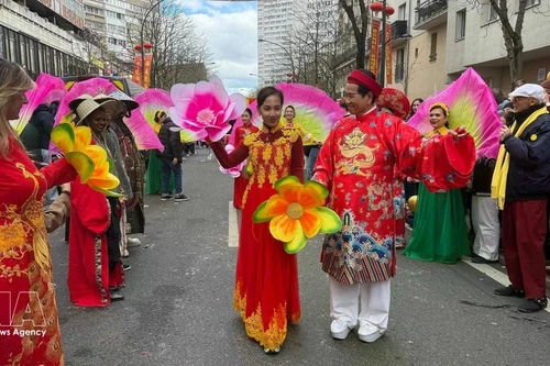 Dans cette ambiance festive, la délégation vietnamienne s’est une nouvelle fois distinguée. Photo : VNA. 