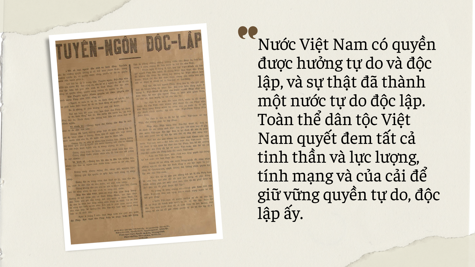 (80e Fête nationale) 29 août 1945 : le Président Hô Chi Minh s’entretint avec A. Patti sur le projet de la « Déclaration d’indépendance »