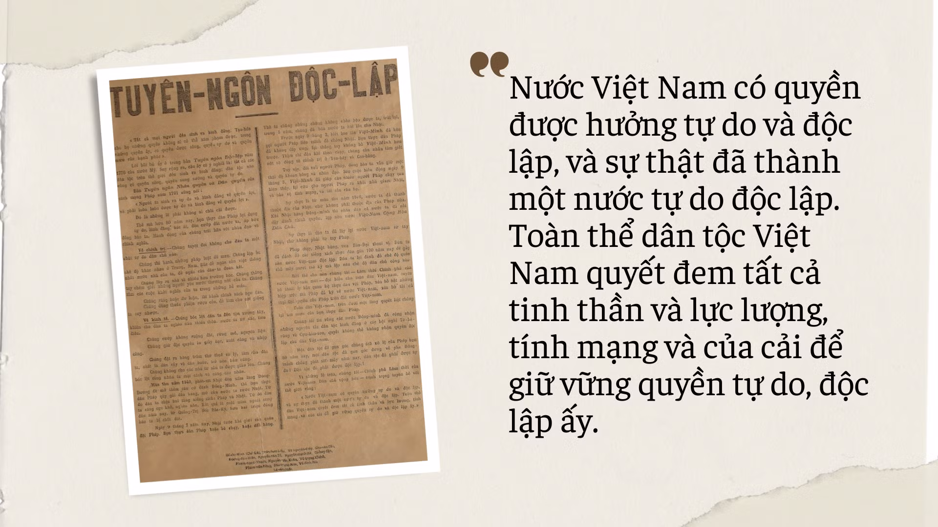 (80e Fête nationale) 29 août 1945 : le Président Hô Chi Minh s’entretint avec A. Patti sur le projet de la « Déclaration d’indépendance »