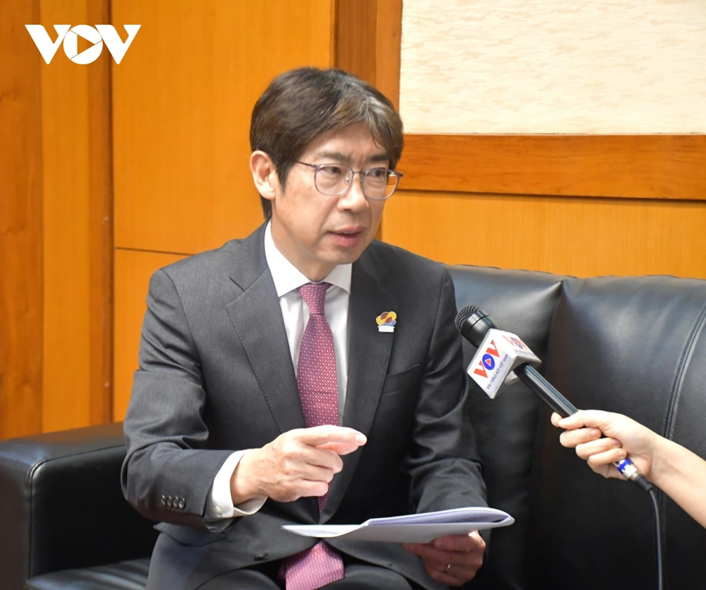 Selon l’ambassadeur du Japon auprès de l'ASEAN, Kiya Masahiko, la coopération étroite entre le Vietnam et le Japon contribue au renforcement des relations ASEAN-Japon. Photo : VOV. asean-4.png