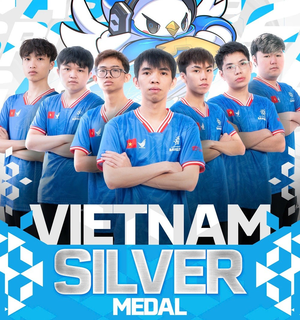 Aux Asian eSports Games 2024, l’équipe d’Arena of Valor remporte la médaille d’argent. Photo : VIRESA. 482220386-964925615771708-7685375473588064381-n.jpg