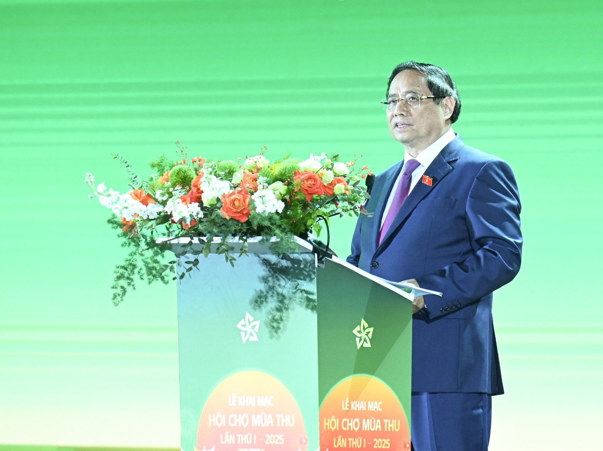 Le Premier ministre Pham Minh Chinh prononce un discours lors de la cérémonie d’ouverture. d.jpg