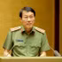 Le général Luong Tam Quang, membre du Politburo et ministre de la Sécurité publique lors de la conférence nationale pour diffuser et mettre en œuvre les résolutions adoptées lors du troisième Plénum du Comité central du Parti du 14e mandat, le 29 juillet. Photo : VNA.