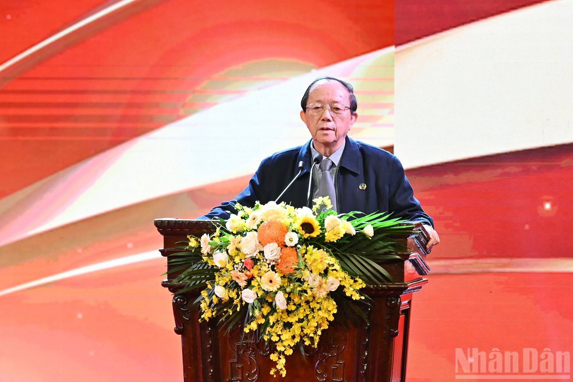 Le Thuc Anh, ancien président de la Fédération, prend la parole lors de la cérémonie. 7.jpg