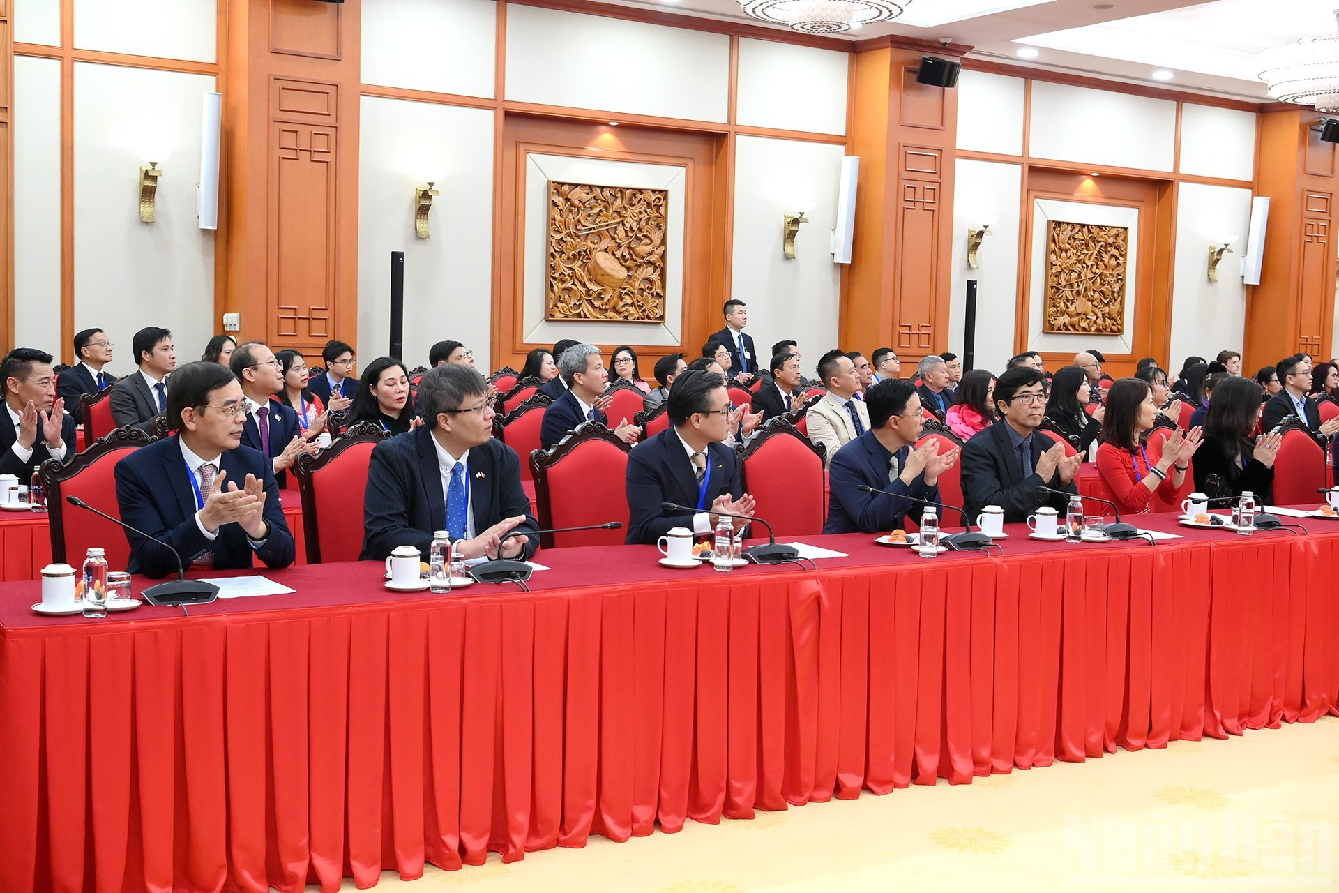 Les délégués vietnamiens d’outre-mer présents à la rencontre.