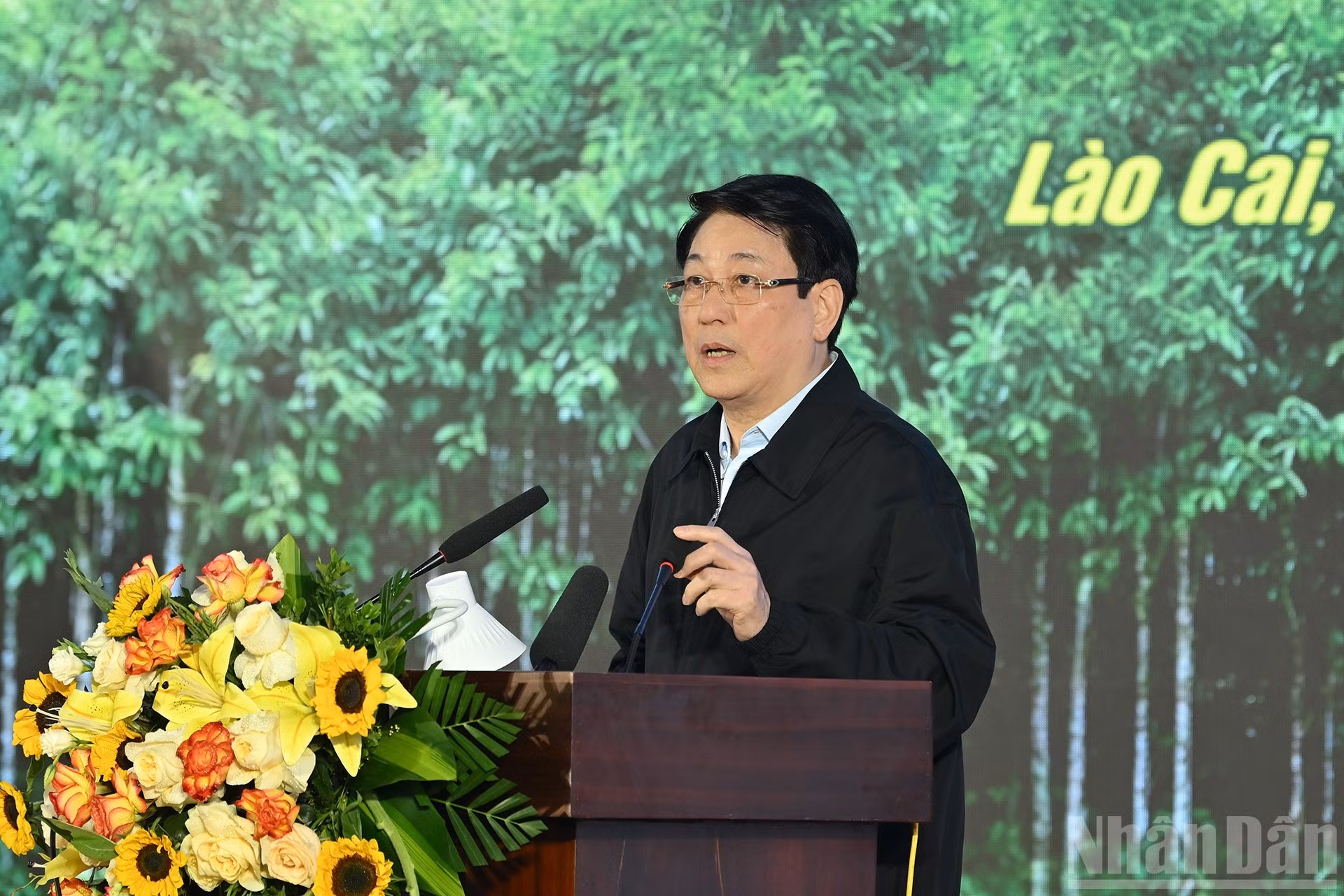 Le Président Luong Cuong s’exprime lors de la cérémonie.