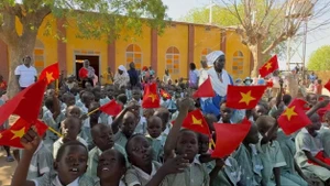 L’unité du génie vietnamien fête un Têt à Abiyé