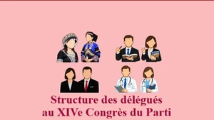Structure et composition des délégués au XIVe Congrès national du Parti communiste du Vietnam