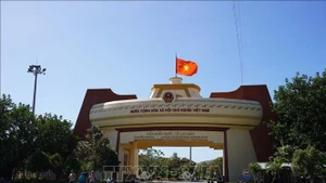 Le poste-frontière international de Lao Bao. Photo : VNA.