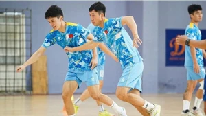 Des joueurs vietnamiens s'entraînent pour la Coupe d'Asie de futsal de l'AFC 2026. Photos : VFF.