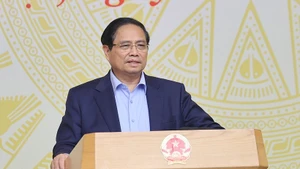 Le Premier ministre Pham Minh Chinh préside la réunion. Photo : VGP.