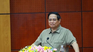 Le Premier ministre Pham Minh Chinh s'exprime. Photo : VNA.
