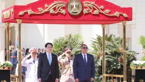 Cérémonie d’accueil en l’honneur du président vietnamien Luong Cuong. Photo : VNA.