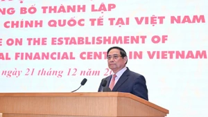 Le Premier ministre Pham Minh Chinh lors de l'événement. 
