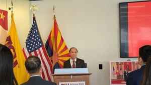 L’ambassadeur du Vietnam aux États-Unis, Nguyen Quoc Dung s'exprime à l’événement. Photo : VNA.