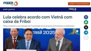 Poder360 a publié un article sur l’entretien entre le Premier ministre (PM) Pham Minh Chinh et le président Lula da Silva. Capture d’écran de l’article.