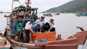Un armateur signe un engagement à ne pas violer les réglementations relatives à la pêche INN. Photo : VNA.