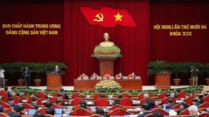La première journée de travail du 13ᵉ Plénum du Parti communiste du Vietnam (XIIIᵉ mandat). Photo : VGP.