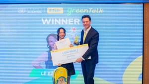 Lê Bao Nhi, lauréate du concours « Green Talk: Speak for the Future at the United Nations ». Photo : Comité d’organisation.