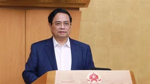 Le Premier ministre Pham Minh Chinh s'exprime à la réunion. Photo : VNA.