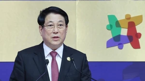 Le président Luong Cuong s’exprime lors du Sommet des entreprises de l’APEC. Photo : VNA.