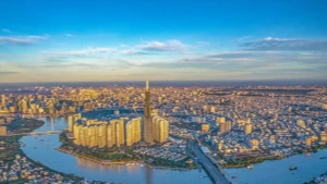 Vue aérienne de Ho Chi Minh-Ville, moteur de recherche et d’innovation du Vietnam. Photo : VNA.