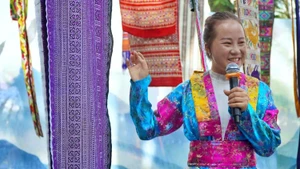 Pour Mme Vang Thi De, le chanvre est non seulement enraciné dans son ethnie, mais aussi une fibre “verte” d’avenir. Photo : D. Hiep.