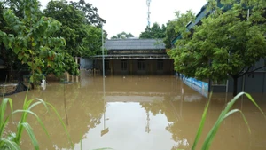 De fortes pluies ont provoqué des inondations dans plusieurs zones de la province de Tuyen Quang, au Nord du Vietnam. Photo : VNA.