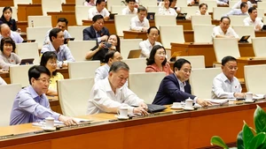 La 15e AN adopte la résolution modifiant et complétant plusieurs articles de la Constitution. Photo : VNA.