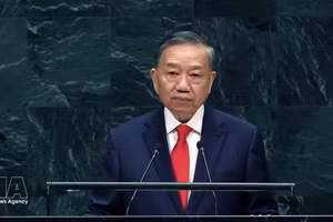 Le secrétaire général et président vietnamien To Lam a prononcé mardi 22 septembre, un discours important au lors du débat général de haut niveau de la 81e session de l’Assemblée générale des Nations Unies à New York. Photo : VNA.