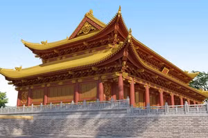 Vue d’ensemble du projet de restauration du palais Kinh Thien. (Photo : Centre de conservation du patrimoine de la cité impériale de Thang Long)