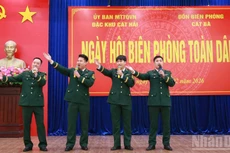 Activité artistique lors de la « Journée nationale des gardes-frontières » 2026 dans le district insulaire de Cat Hai.