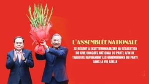 L’AN se résout à institutionnaliser la Résolution du XIVe Congrès national du Parti, afin de traduire rapidement les orientations du Parti dans la vie réelle