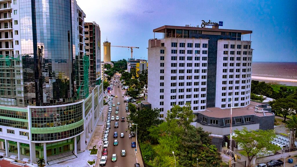 Vue d'en haut de la capitale de la République du Congo, Brazzaville.