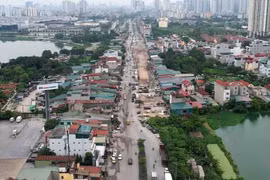 Le projet d'élargissement de la rue Tam Trinh, à Hanoï. Photo : VOV.