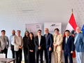 La délégation de l'Association nationale de cybersécurité (NCA), a une séance de travail avec l’Institut autrichien de technologie (AIT). Photo: VNA 