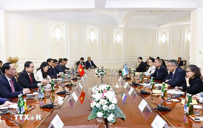 Panorama de l'entretien. Photo: VNA Panorama de l'entretien. Photo: VNA