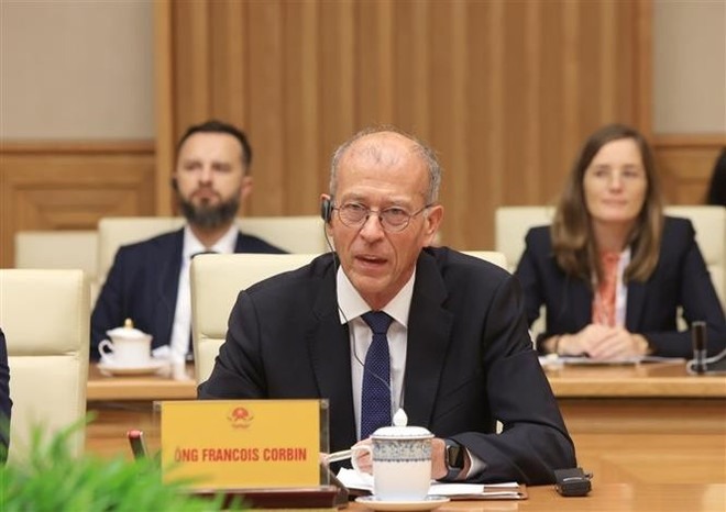 François Corbin, vice-président du Mouvement des Entreprises de France International (MEDEF International) et représentant spécial du ministre français de l’Europe et des Affaires étrangères pour les relations économiques avec l’ASEAN. Photo : VNA.